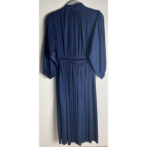 Andrea’s Lookbook X Joe’s Jeans Navy Elle Blouson MIDI Dress Sz Medium - Picture 6 of 14